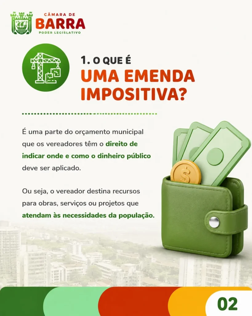 📌 você sabe o que é uma emenda impositiva?